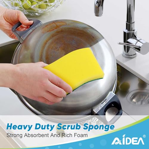 Sponges Kitchen (Yellow-S Shape XL / 12 Count)