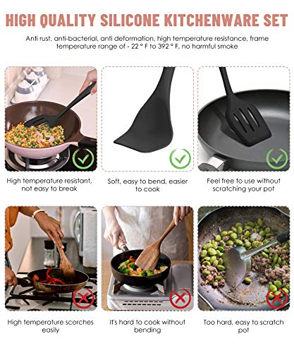 Black Kitchen Utensils Set (Black)
