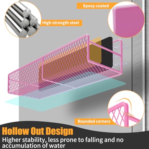 Magnetic Spice Rack for Refrigerator (Pink / 6 Pack)