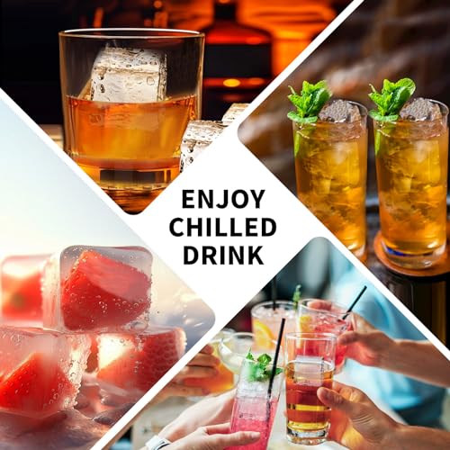 Large Ice Cube Trays Silicone (black 4 pack)
