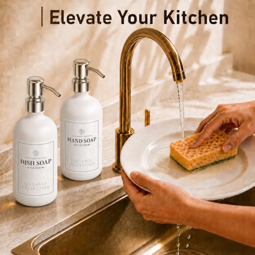 White Glass Soap Dispenser 2 Pack (Off-white)