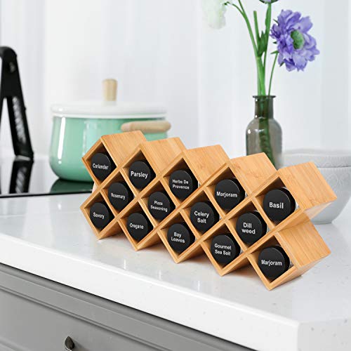 Bamboo Spice Rack Organizer 4