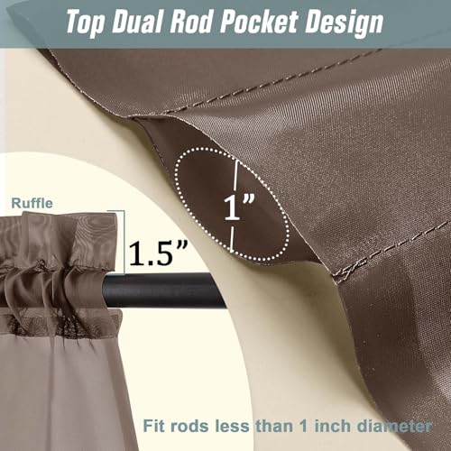 Chocolate Sheer Curtains for Window 96 Inches Long 2 Panels Set (42"W x 96"L (Pack of 2) / Chocolate)