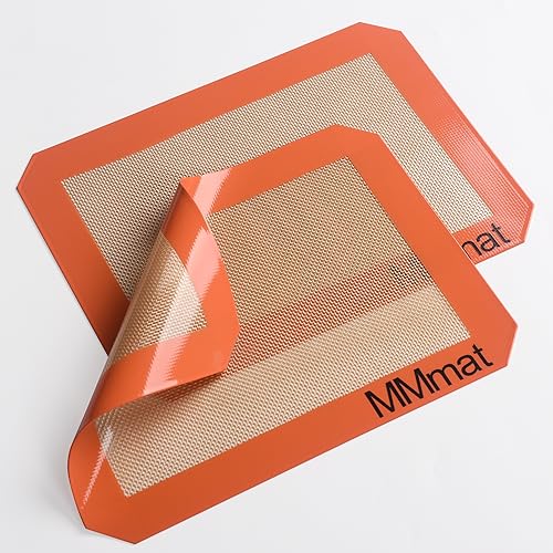 Best German Silicone Baking Mat (Toaster Oven Size Baking Mat (Set of 2) / 7.875 x 10.875 inches (LxW) *2)