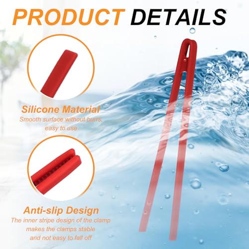 11.4" Silicone Toast Tongs (Red / 11.4")
