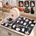 Ghost Halloween Dish Drying Mat (Halloween-Ghost / 12" X 20")