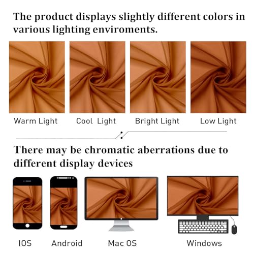 Orange Sheer Curtains 72 Inches Long 2 Panels (Orange / 42"W x 72"L (Pack of 2))