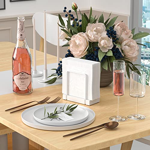 Napkin Holder for Table (Totally White / 5.78 x 2.51 x 5.04 inches)
