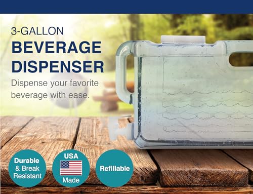 Arrow Slimline Drink Dispenser for Fridge (3 gal / Beverage Dispenser)