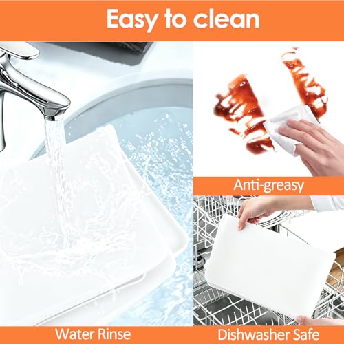 Silicone Coffee Maker Mat with Lip for Countertops (White / 15.7'' x 11.8'')