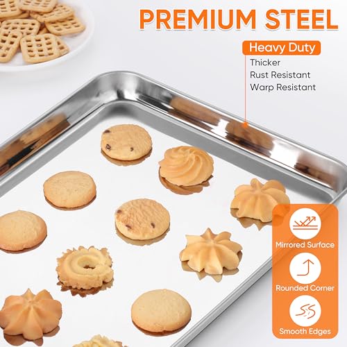 Cookie Sheets for Baking (16x12x1 Inch)