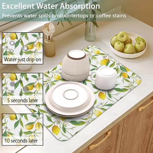 Dish Drying Mat 2 (Lemon / 2-Pack)