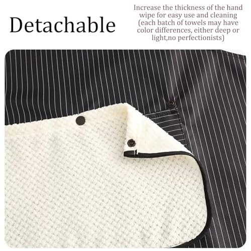 2 Pack Aprons for Women with Hand Wipe & Pockets (Style 10)