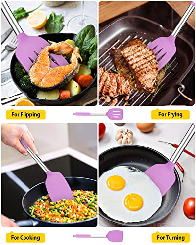 Pack of 2 Silicone Solid Turner (Purple)