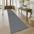 Braided 2.5'x18' Runners Rugs for Hallway (Grey/Dark Grey / 2'8" x 18' (Runner))