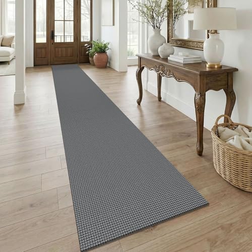 Braided 2.5'x18' Runners Rugs for Hallway (Grey/Dark Grey / 2'8" x 18' (Runner))