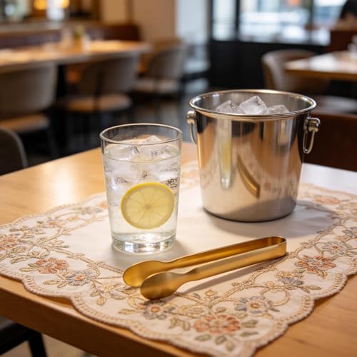 6 Piece Gold Mini Serving Tongs