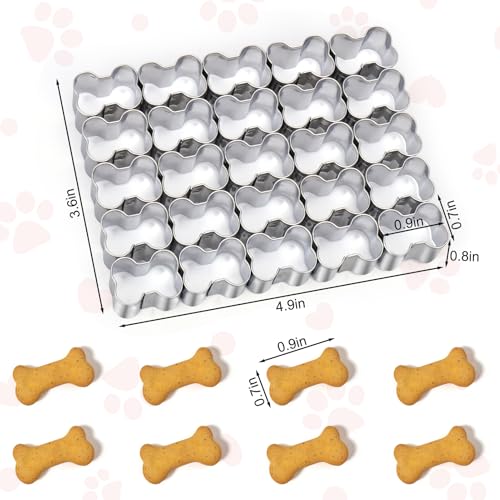 25 Cavity Dog Bone Cookie Cutter (Mini Dog Bone)