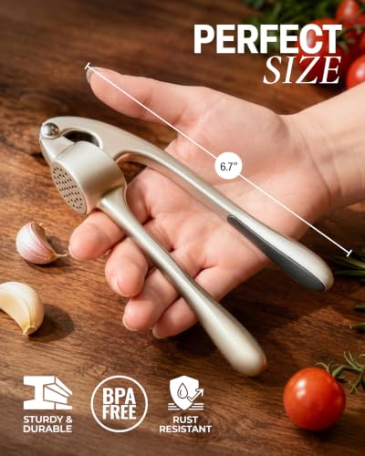 Premium Garlic Press Set (Large | Imperial Silver)