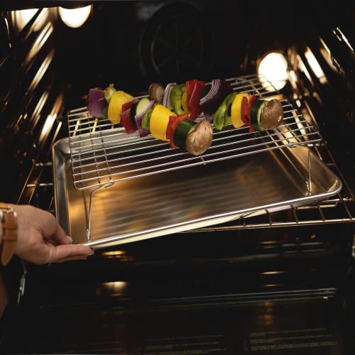 4 Tier Stackable Cooling Rack Space Saving Baking Set (15’’ x 10’’ 4-Tier)
