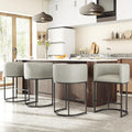 26" H Counter Height Bar Stools Set of 4 (Grayish White / Set of 4)