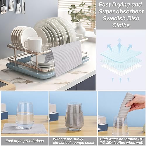 11 Pack Swedish Dishcloths (11 Pack-grey)