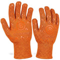 Grill Armor Oven Gloves with Fingers (One Size Fits Most Standard Cuff / Orange)