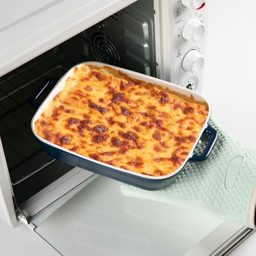 Sweejar Relief Casserole Dishes for Oven (Navy / 13x9 Casserole dishes set)