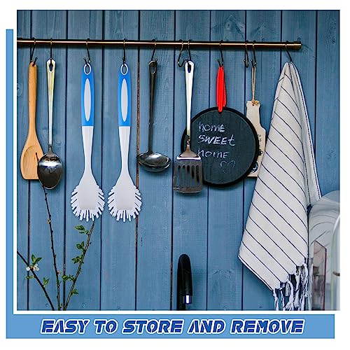 30 Pcs Kitchen Scrub Dish Brush Bulk (Blue)