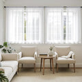 4 Panels White Extra Wide Sheer Curtains 59 x 63 Inches (59"W x 63"L (Pack of 4) / White)