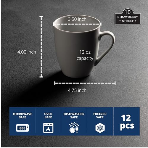 Catering Ceramic 12 oz Coffee Mugs (Round / 12 Oz. Mug)
