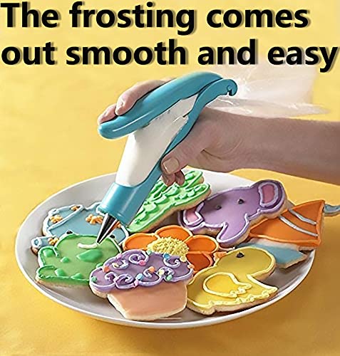 Cake Decorating Pen Tool Kit Pastry Bag DIY Cake Deco Tools Kit Pastry Icing Pen Piping Kit Bags (Blue / Decorating Pen)