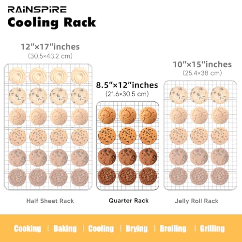 Cooling Racks for Cooking and Baking True 304 Stainless Steel 8.5"x12" 2Pcs (8.5"x12")