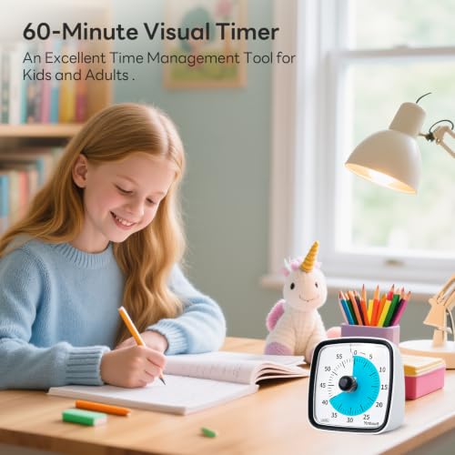 Visual Timer with Night Light (Dark Black)
