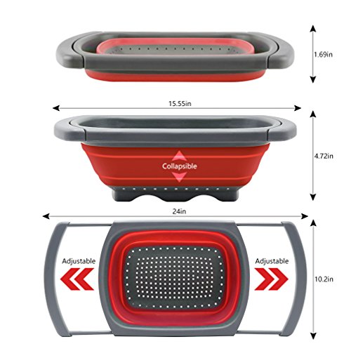 Colander Collapsible (Red)