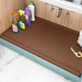 Under Sink Mats for Kitchen Waterproof 34" x 22" (Brown / 22"W x 34"L)