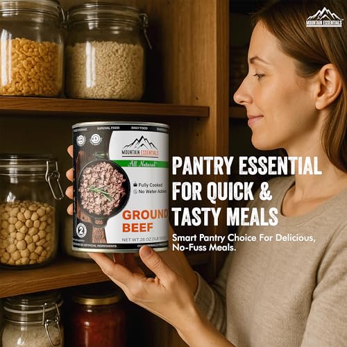 All Natural Canned Ground Beef 28 Oz Fully Cooked (Pack of 12)