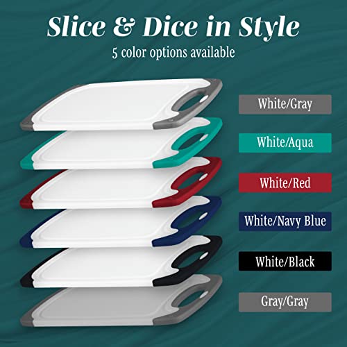 Cutting Boards for Kitchen (15.4"L x 11.1"W / Gray)