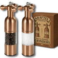 Premium 8" Salt and Pepper Grinder 2PK. Large Peppermill (Rose Gold)