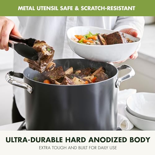 Valencia Pro 8QT Ceramic Nonstick Stock Pot (8 Quarts / Gray)