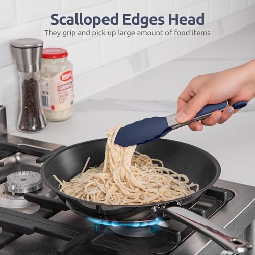 Kitchen Tong for Cooking (Midnight Blue / 7 inch)