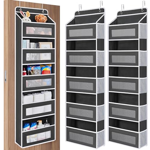 Over the Door Organizer for Pantry (Black / 2 Pack (Standard))