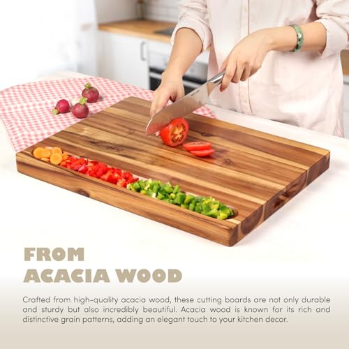 Acacia Wood Cutting Board (17"L x 13"W)