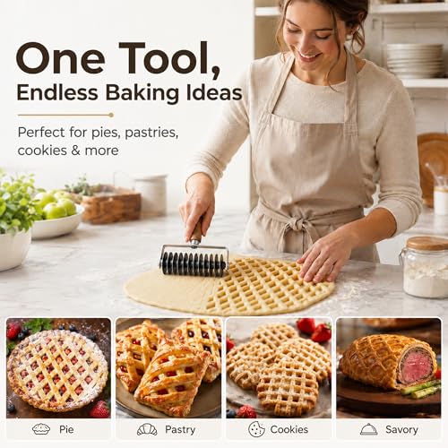 Pastry Lattice Roller Cutter (Wood)