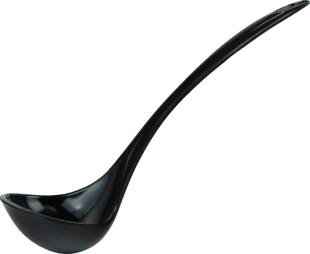 Melamine Soup Ladle Kitchen Utensil (10.5 inch Long, One Piece / Black)