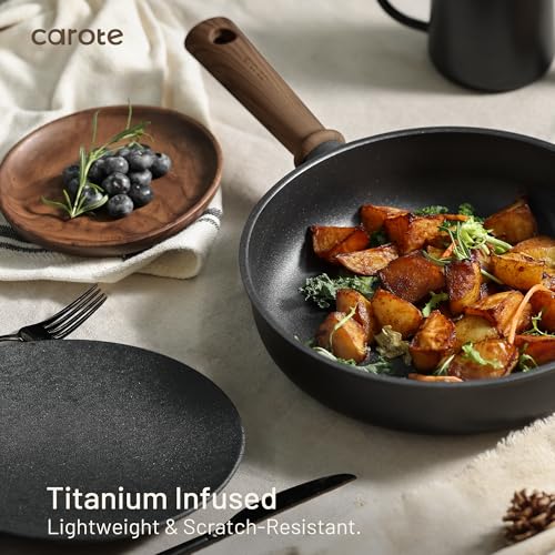 21pcs Pots and Pans Set (Black / 16 pieces)