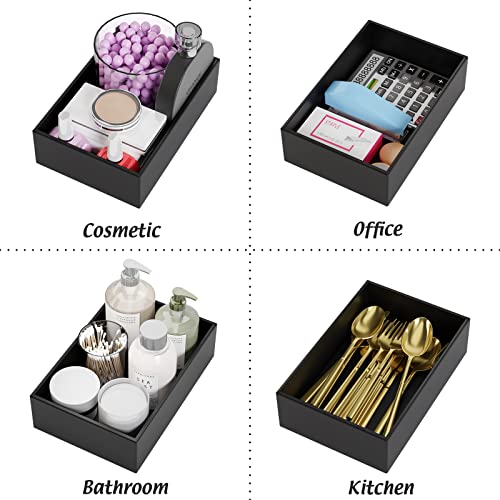 Black Bamboo Drawer Organizer (Black / 9*6*2.5 inch)