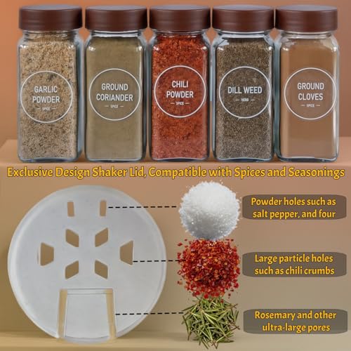 Spice Jars with Labels (Brown)