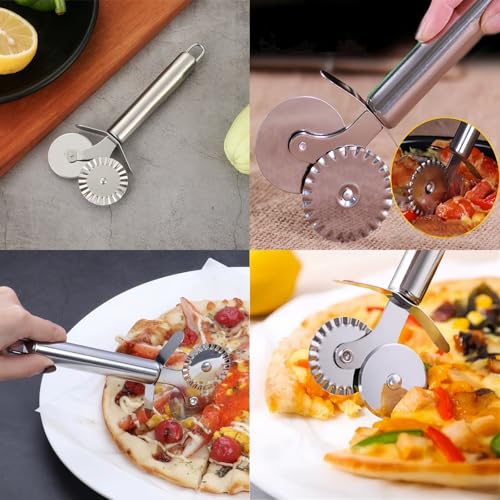 3 PCS Stainless Steel Pastry Wheel Cutter