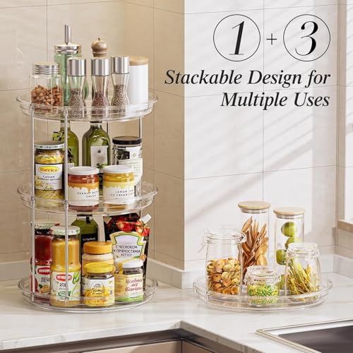 Rotating Makeup Organizer for Vanity (Clear / 10.6in 1 Pack)